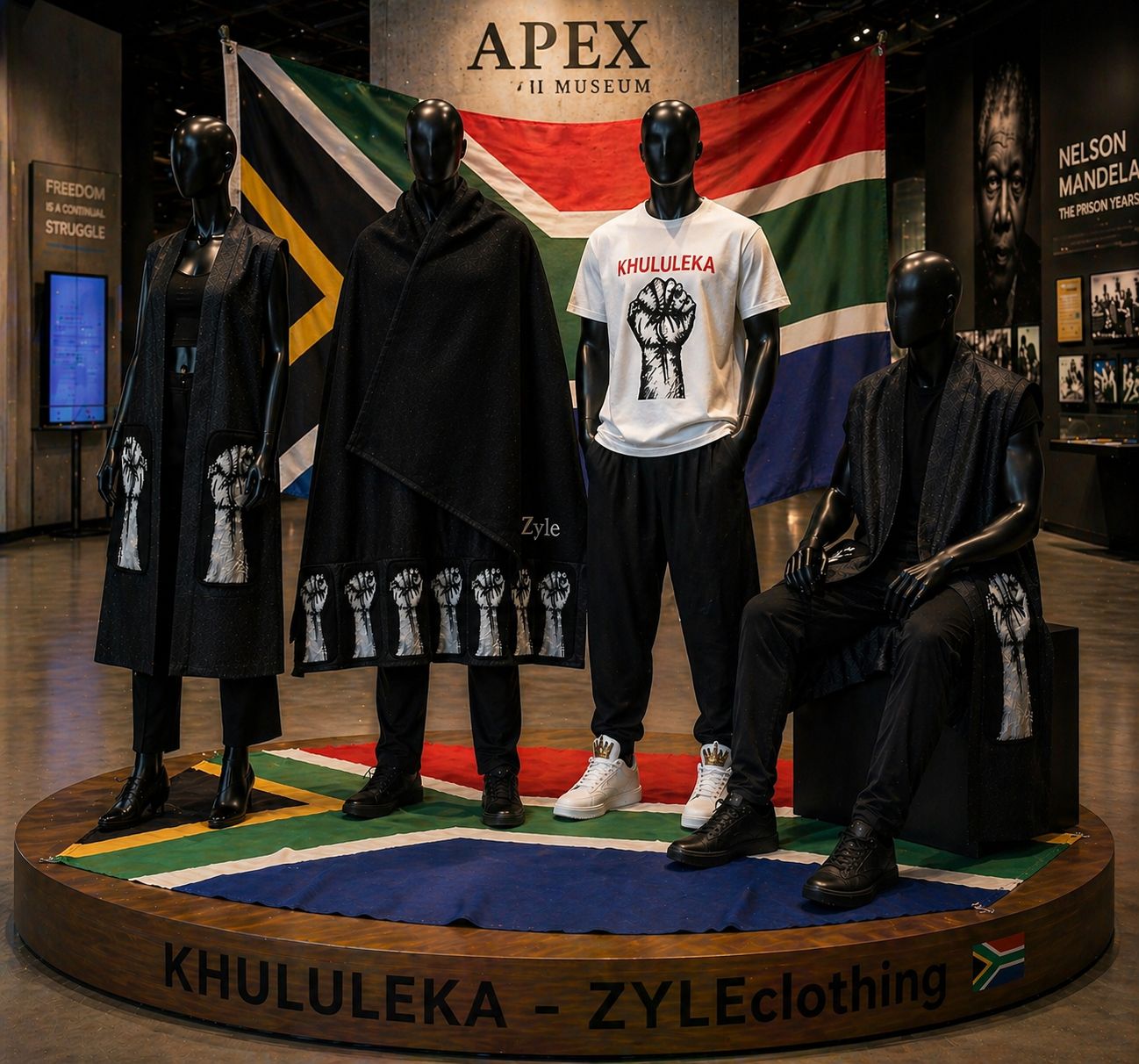 The Fist Tee — Khululeka heavyweight cotton with raised-fist print